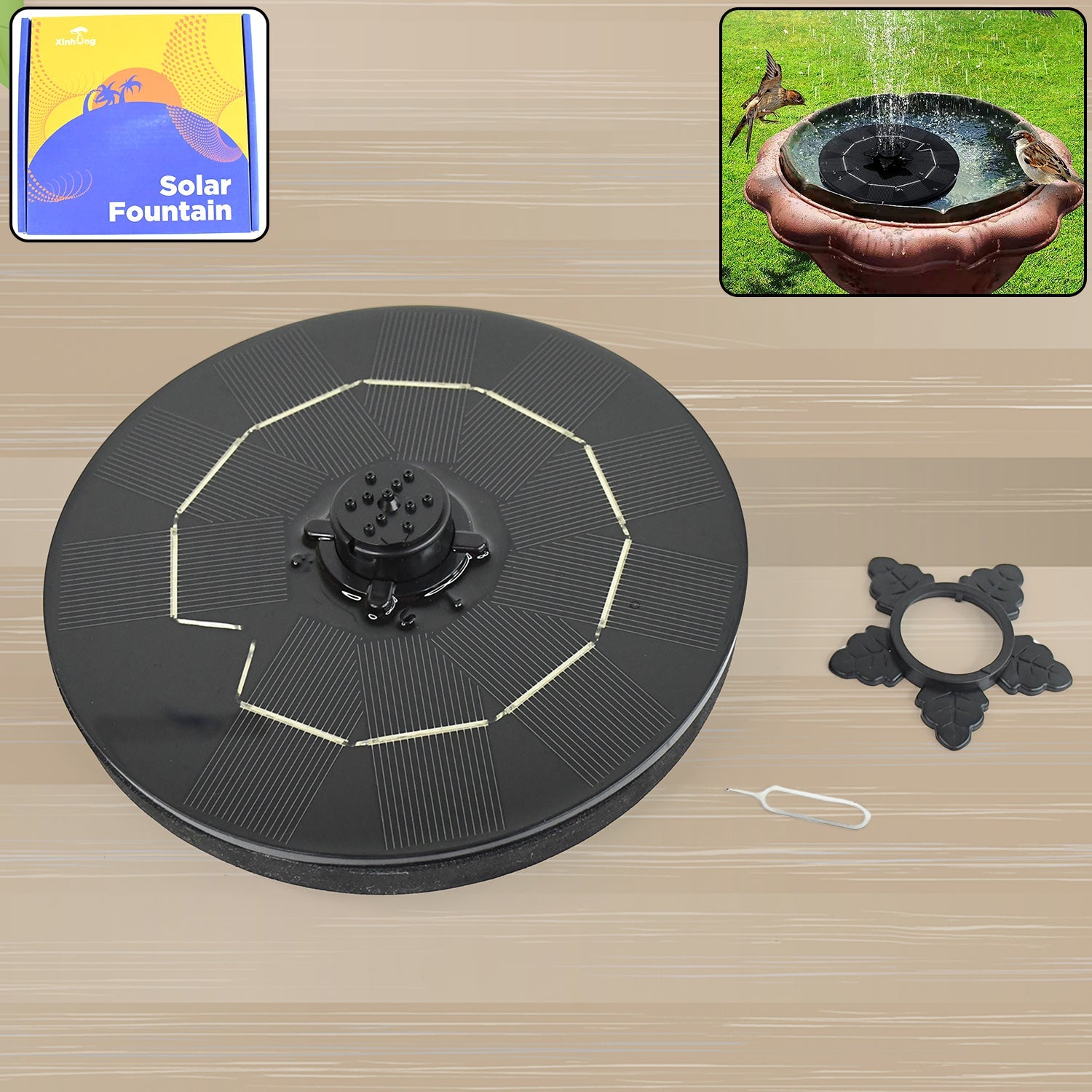 Fast Fountain by Pocket Hose - Solar-Powered - Instantly Adds a Water Feature Virtually Anywhere - 5 Spray Modes - No Installation or Batteries Required - Great for Bird Baths, Pools, Pond & More (1 Pc) Fast Fountain by Pocket Hose - Solar-Powered - Instantly Adds a Water Feature Virtually Anywhere - 5 Spray Modes - No Installation or Batteries Required - Great for Bird Baths, Pools, Pond & More (1 Pc)